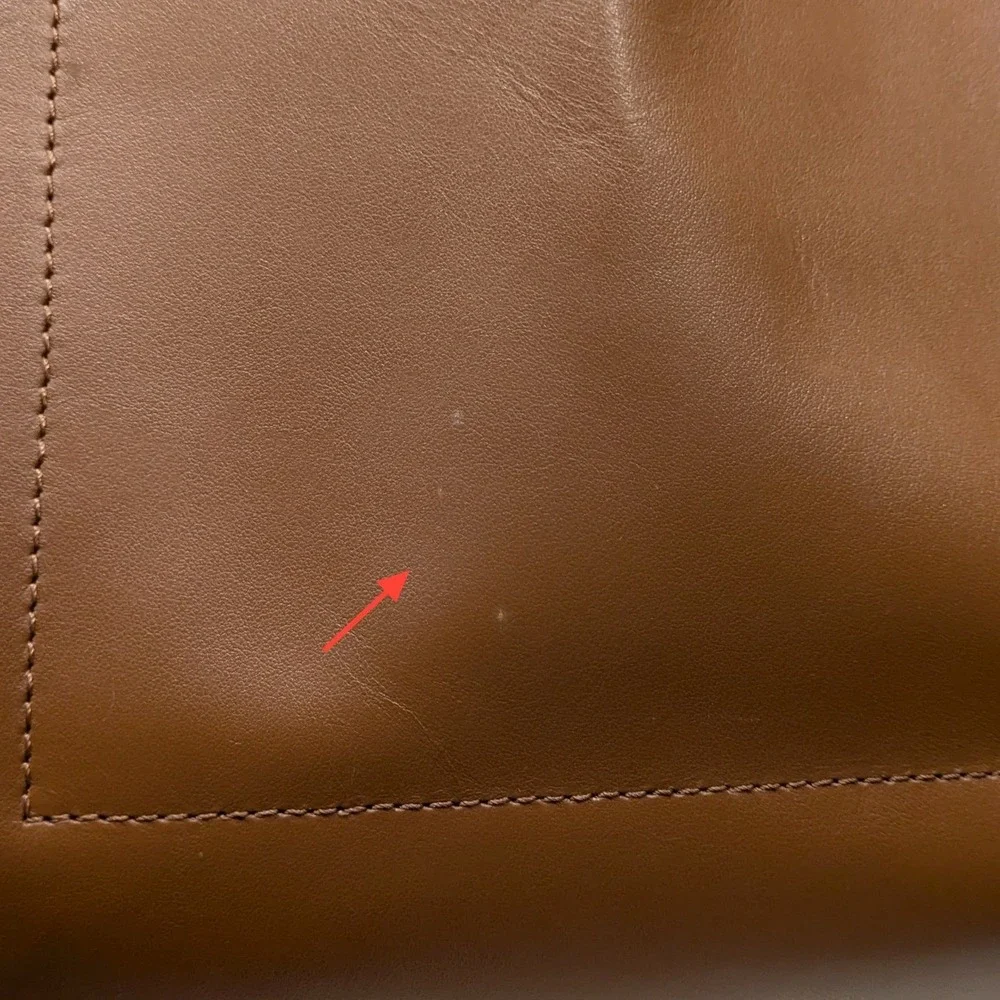 Everlane The Day Market Tote Bag Lg Cognac Brown‎ Italian Leather Minimalist